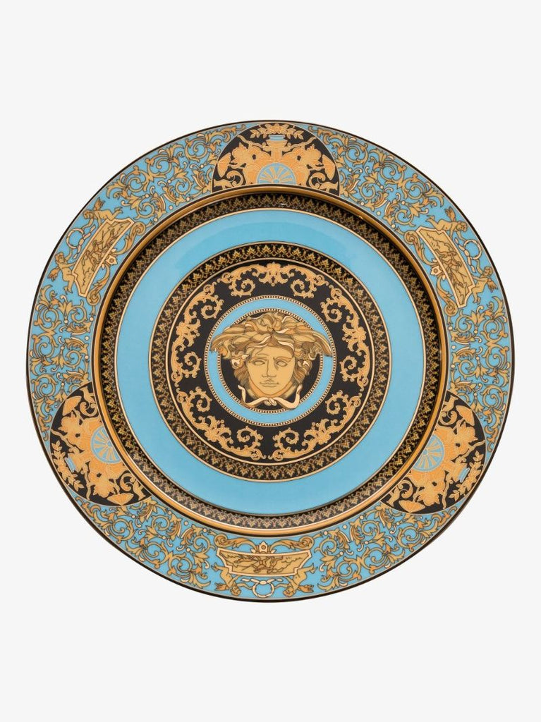 Blue Medusa Rose Service Plate