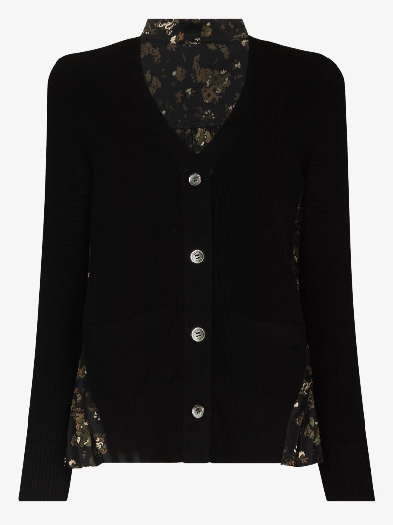 Contrast Panel Cardigan