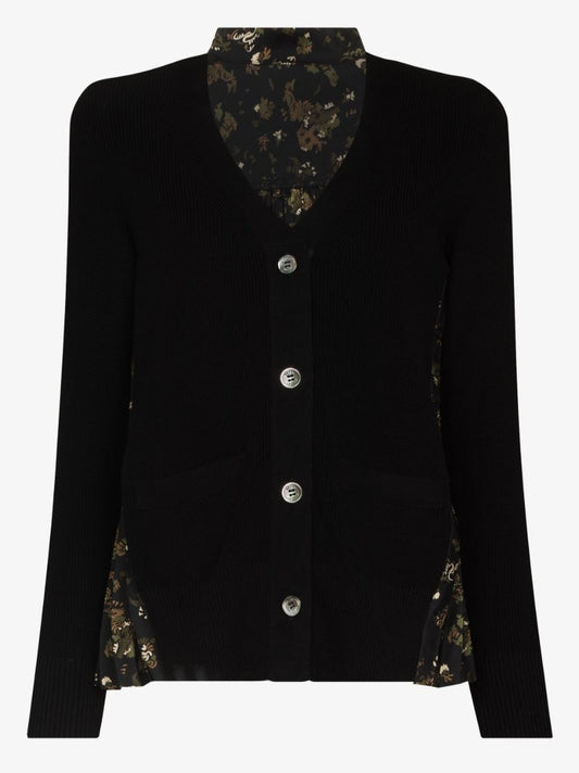 Contrast Panel Cardigan