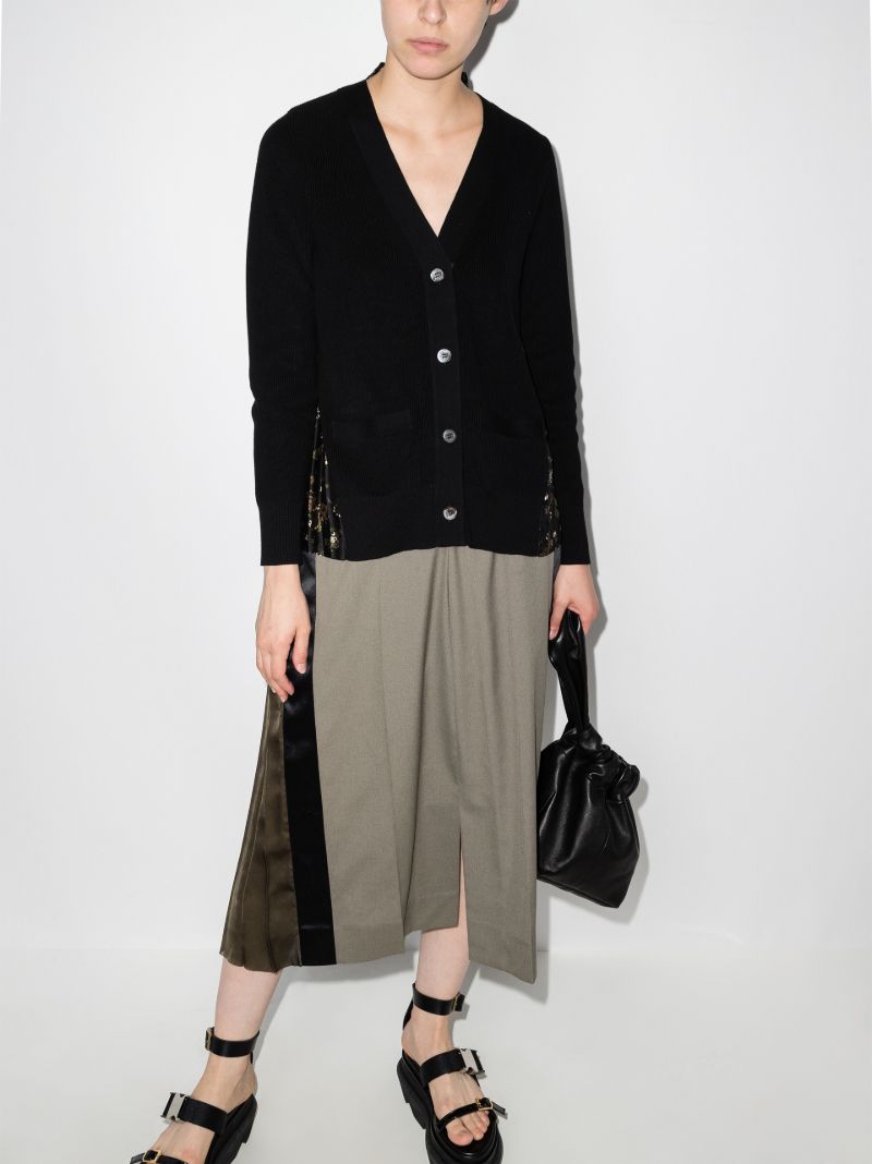 Contrast Panel Cardigan