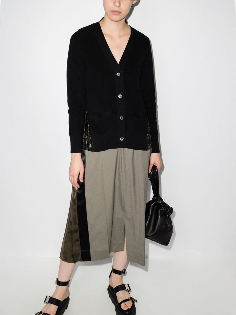 Contrast Panel Cardigan