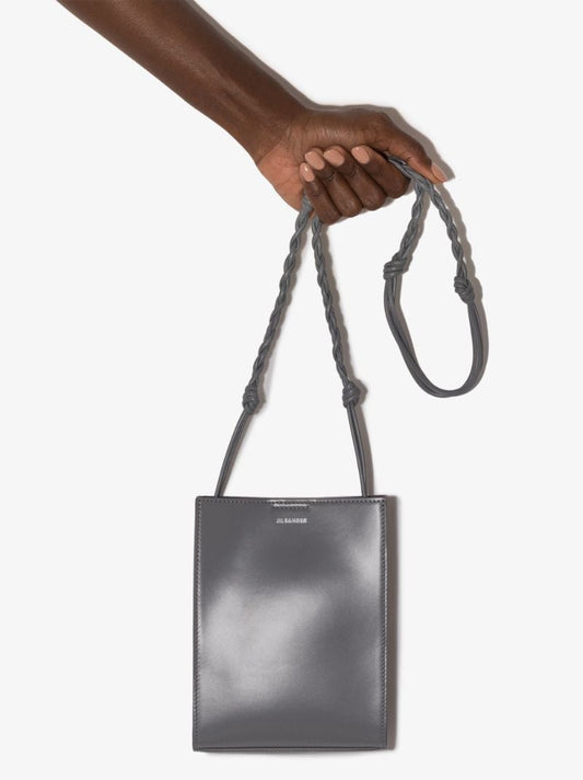 Grey Tangle Small Leather Cross Body Bag