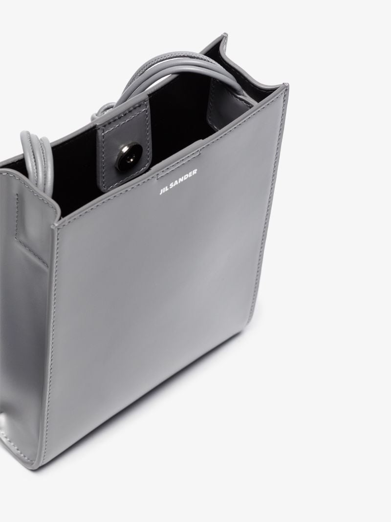 Grey Tangle Small Leather Cross Body Bag