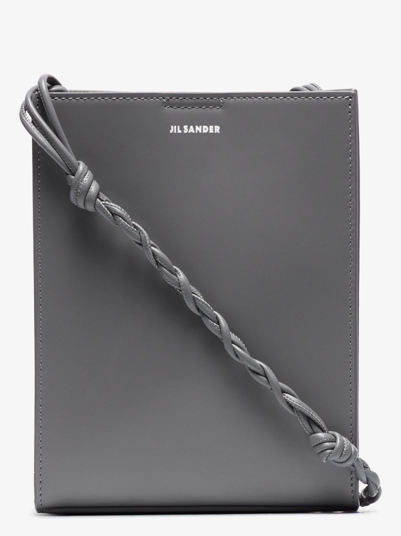 Grey Tangle Small Leather Cross Body Bag