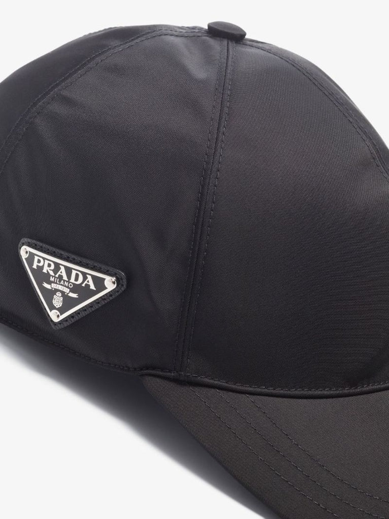 Black Logo Re-nylon Baseball Cap