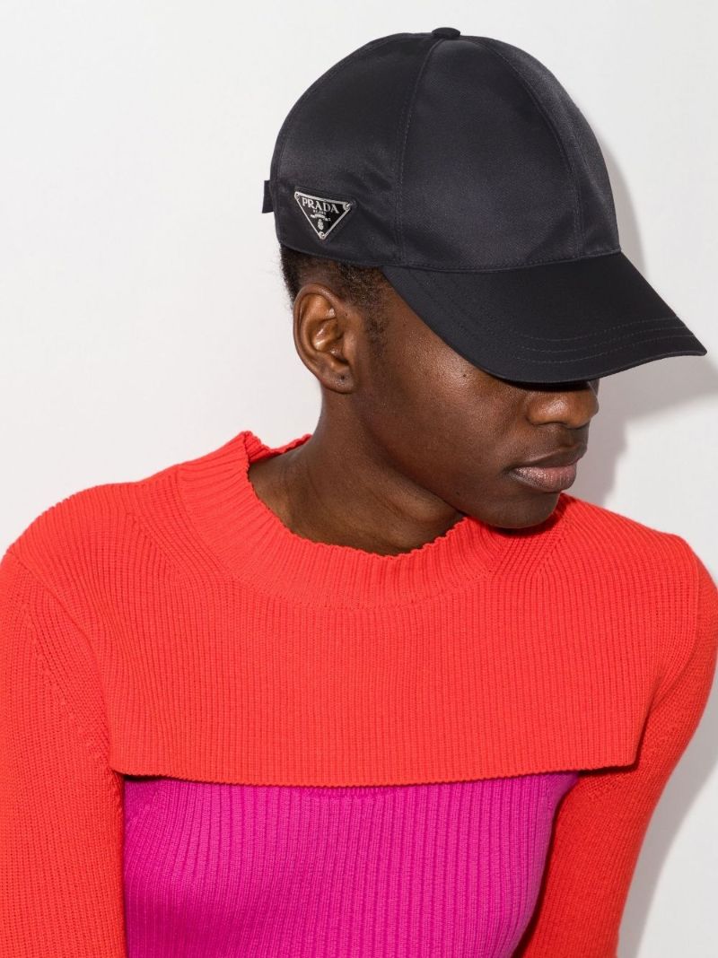 Black Logo Re-nylon Baseball Cap