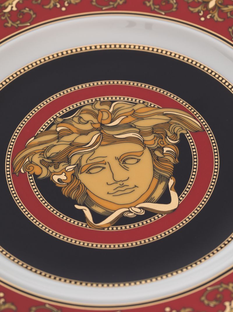 Red Medusa Porcelain Dinner Plate