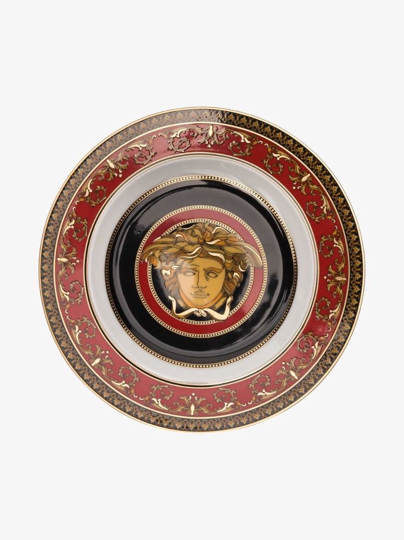 Red Medusa Porcelain Dinner Plate