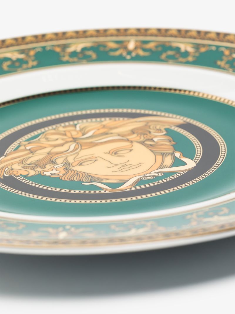 Green Medusa Porcelain Dinner Plate