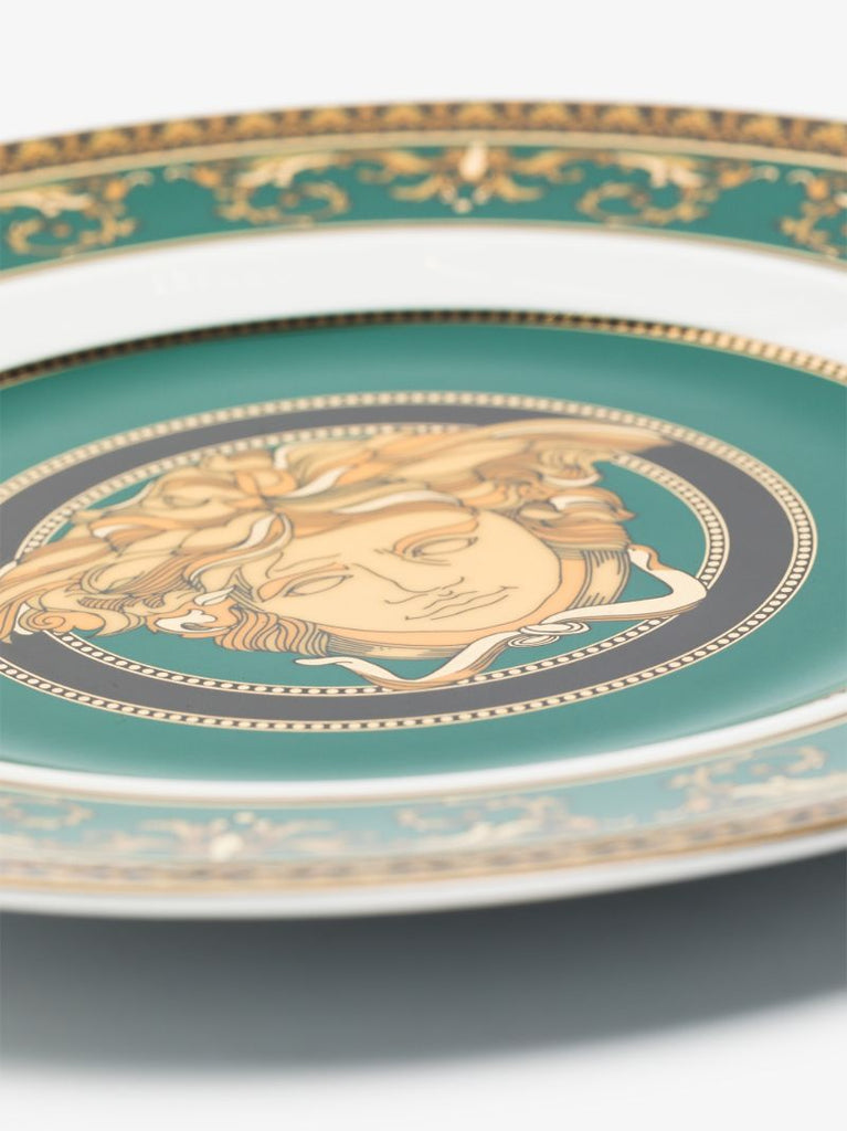 Green Medusa Porcelain Dinner Plate