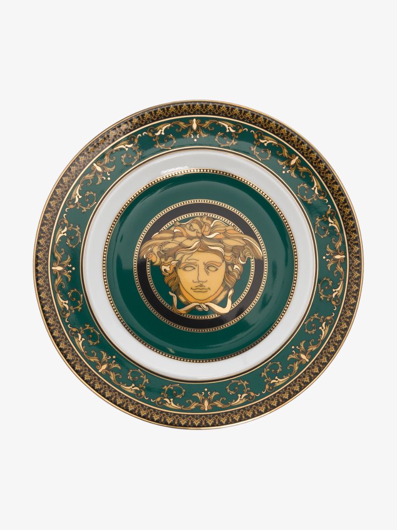 Green Medusa Porcelain Dinner Plate