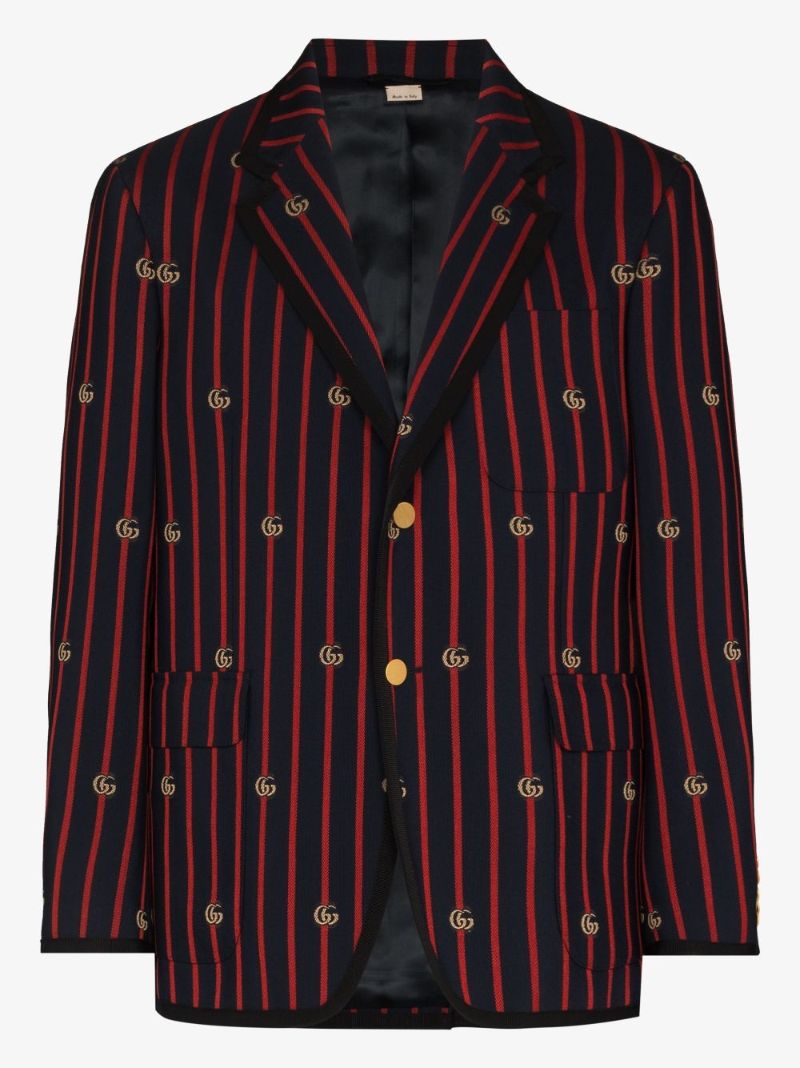 Vernal Gg Striped Wool Blazer