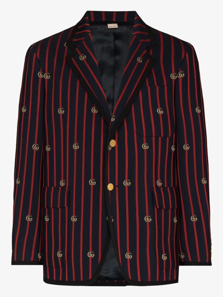 Vernal Gg Striped Wool Blazer
