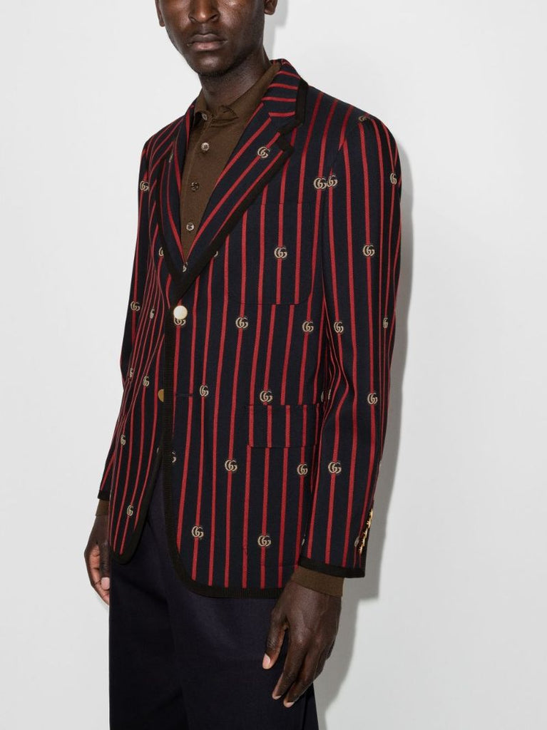 Vernal Gg Striped Wool Blazer