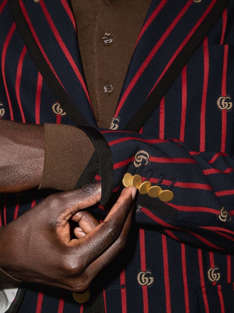 Vernal Gg Striped Wool Blazer