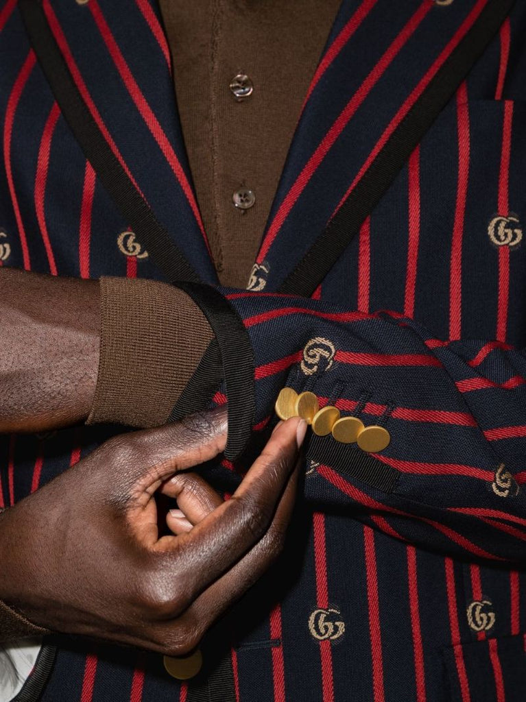 Vernal Gg Striped Wool Blazer