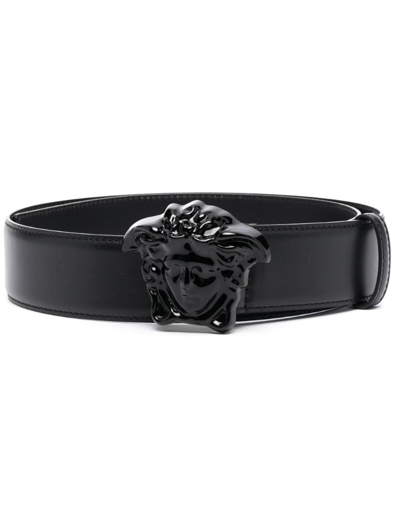 Black La Medusa Leather Belt