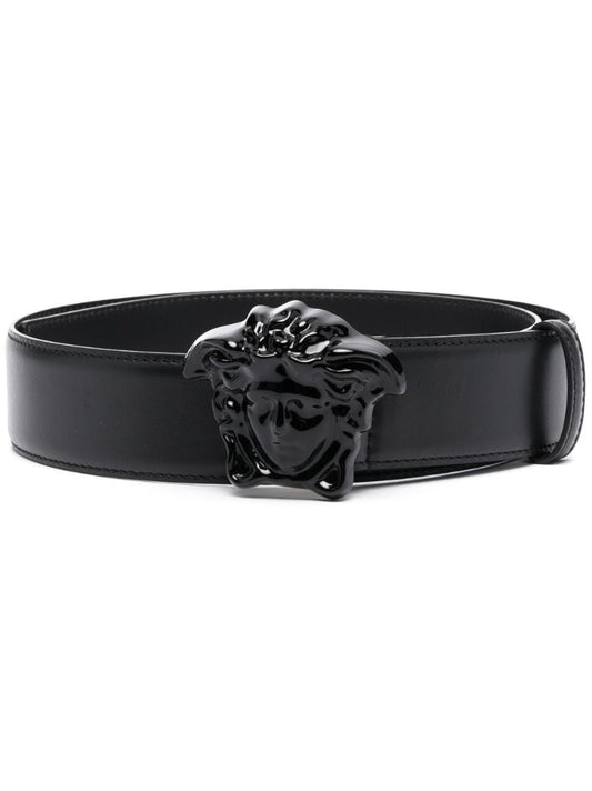 Black La Medusa Leather Belt