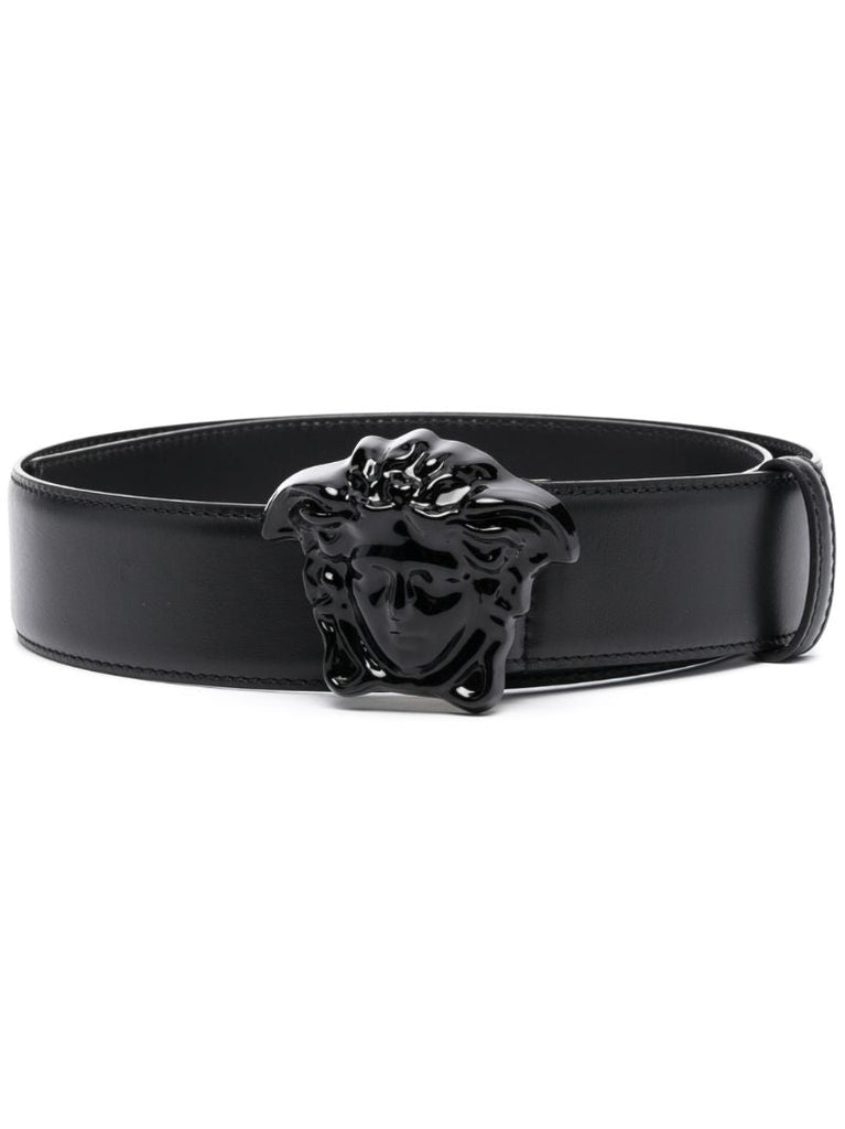 Black La Medusa Leather Belt