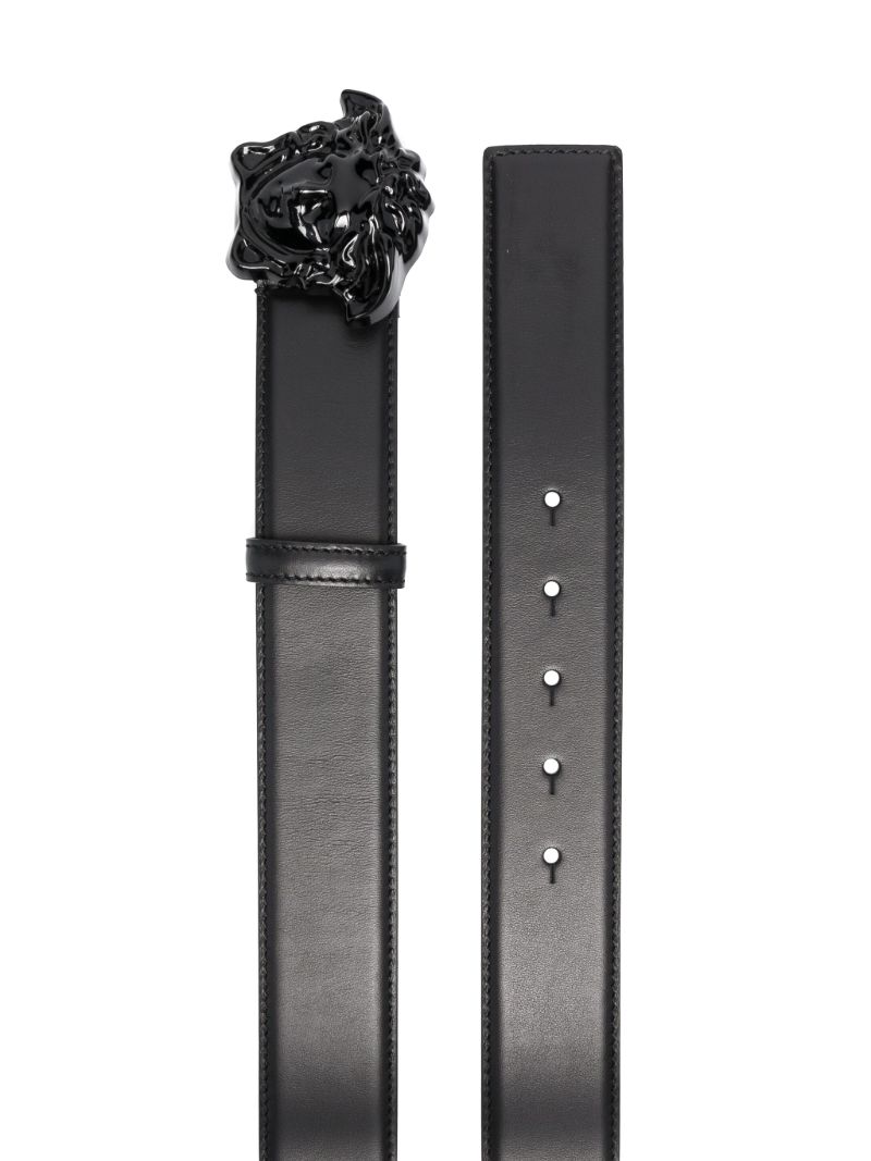Black La Medusa Leather Belt