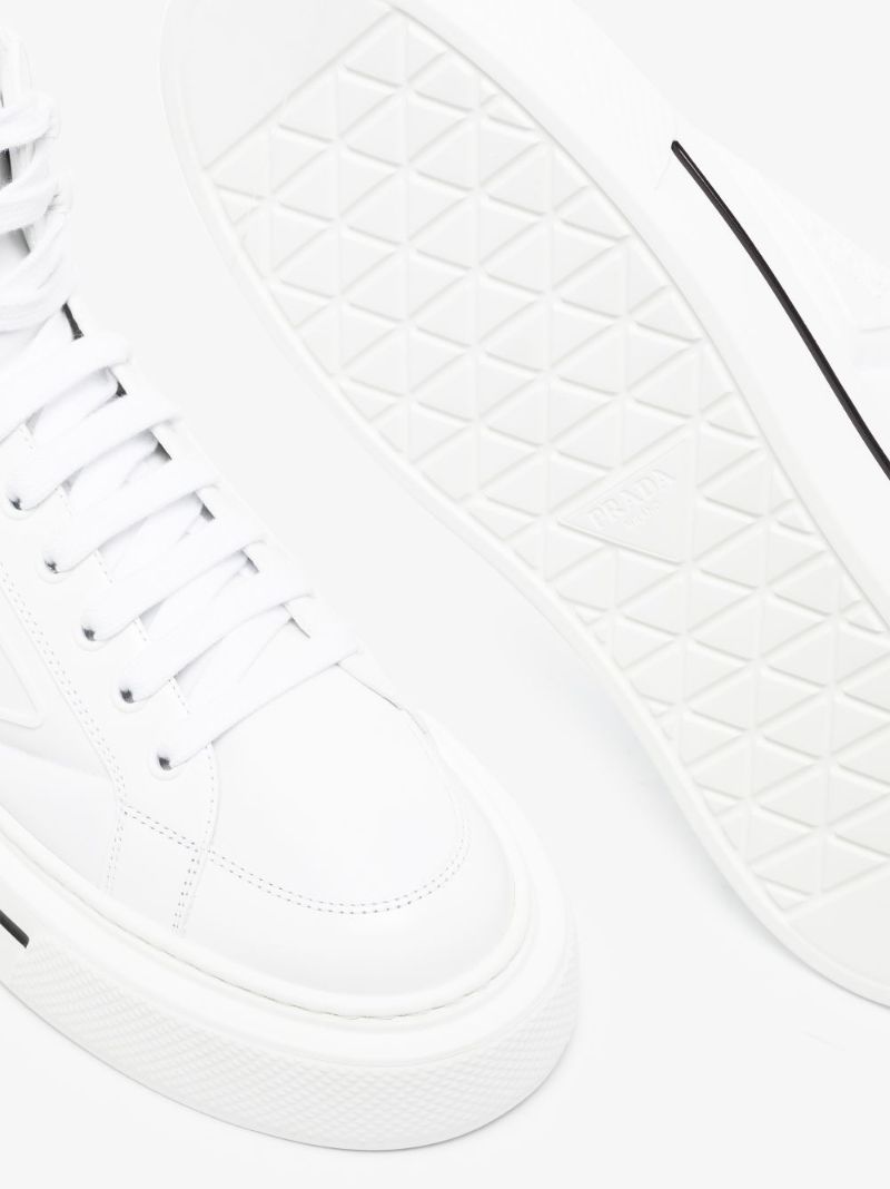 White Macro Re-nylon High Top Sneakers