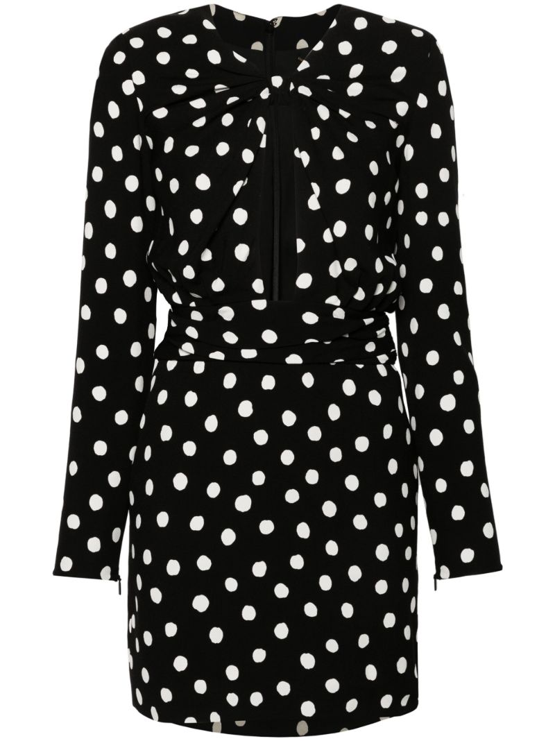 Black Polka Dot Cut-out Mini Dress