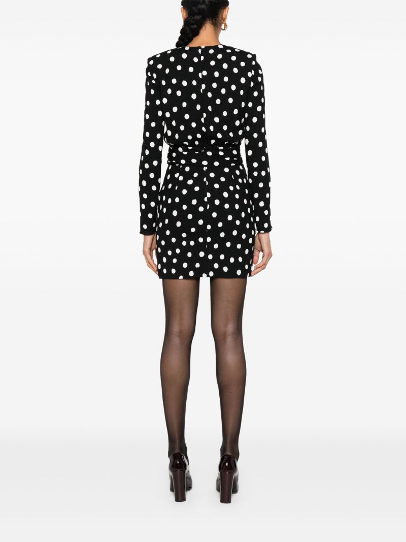 Black Polka Dot Cut-out Mini Dress