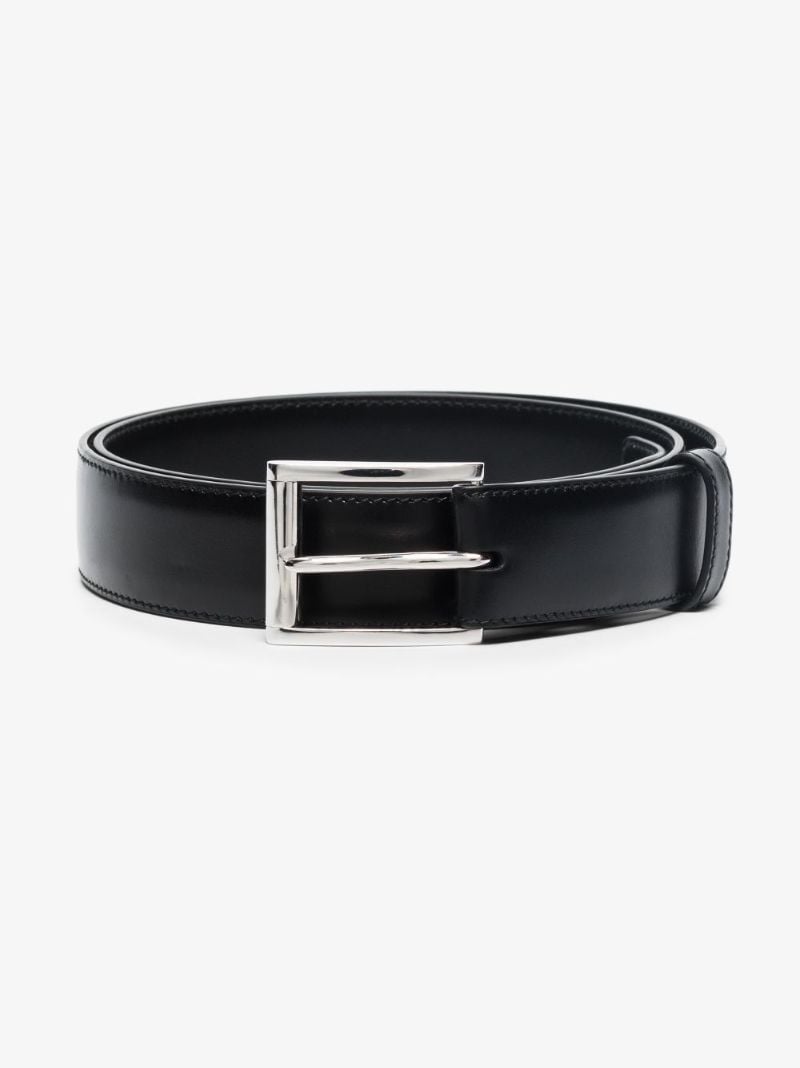 Black Leather Belt Set