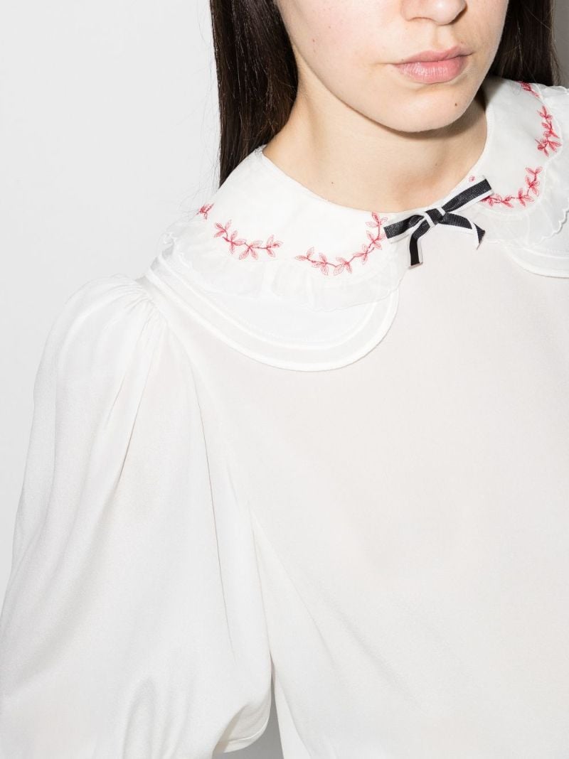 Embroidered Collar Blouse