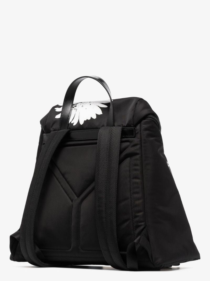 Black Signaux Printed Re-nylon Backpack
