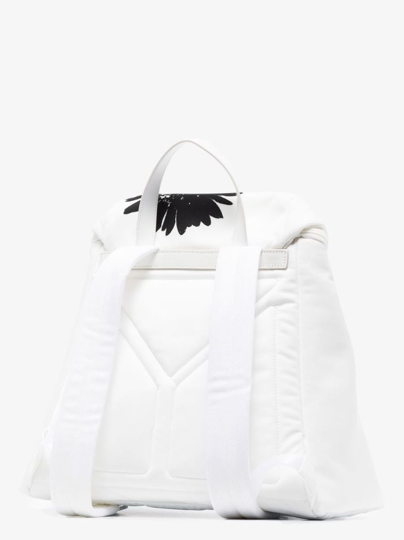 White Signaux Printed Backpack