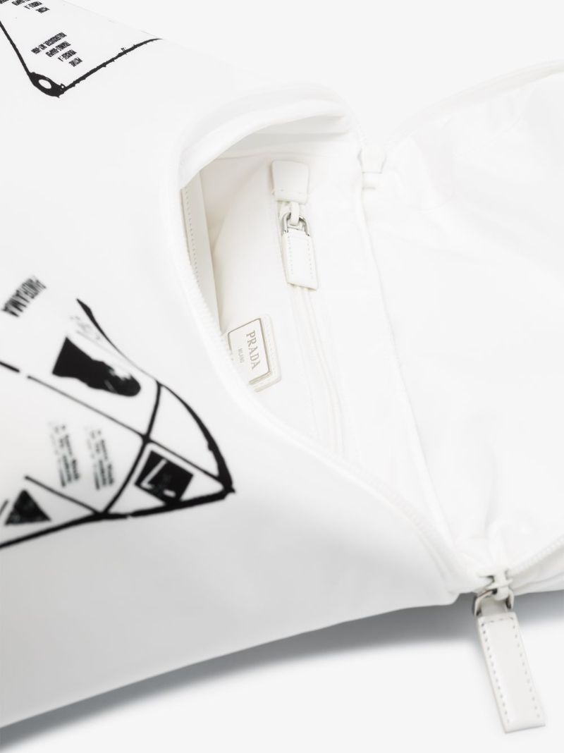 White Signaux Printed Backpack