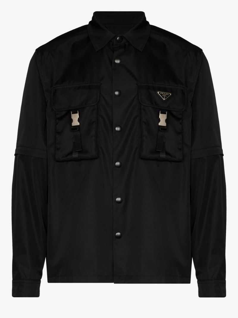 Re-nylon Logo Plaque Shirt