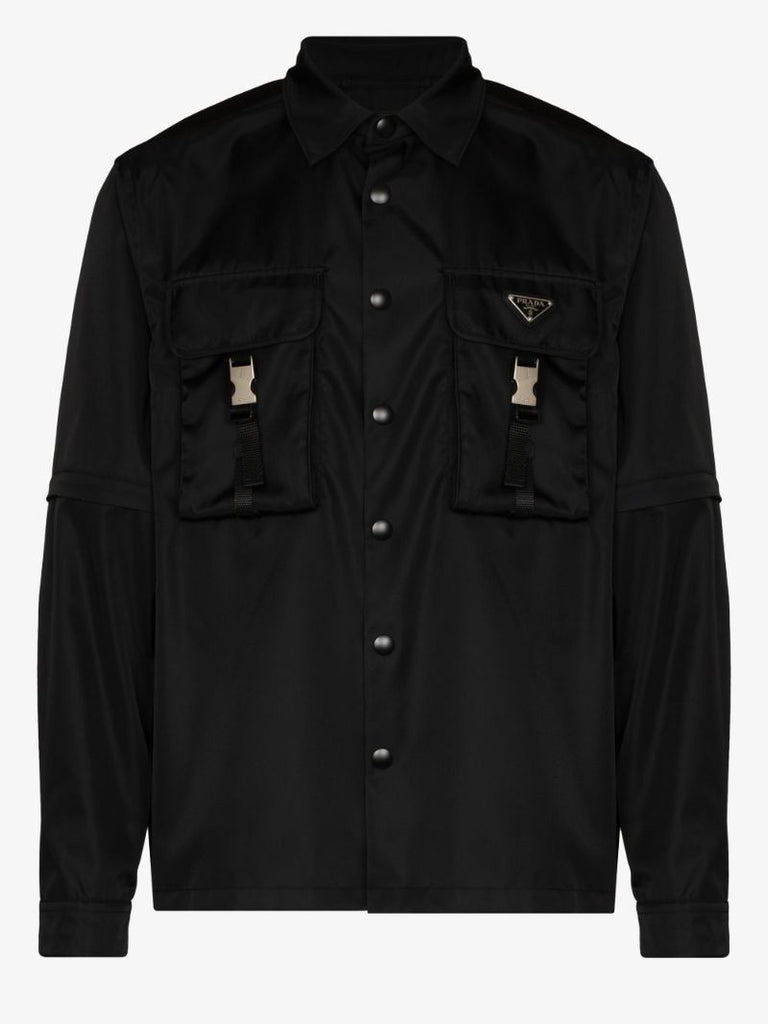 Re-nylon Logo Plaque Shirt
