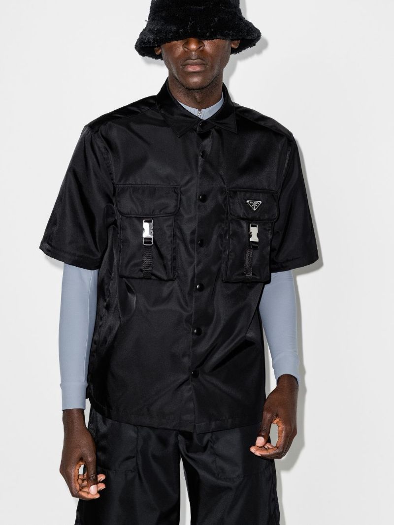 Re-nylon Logo Plaque Shirt