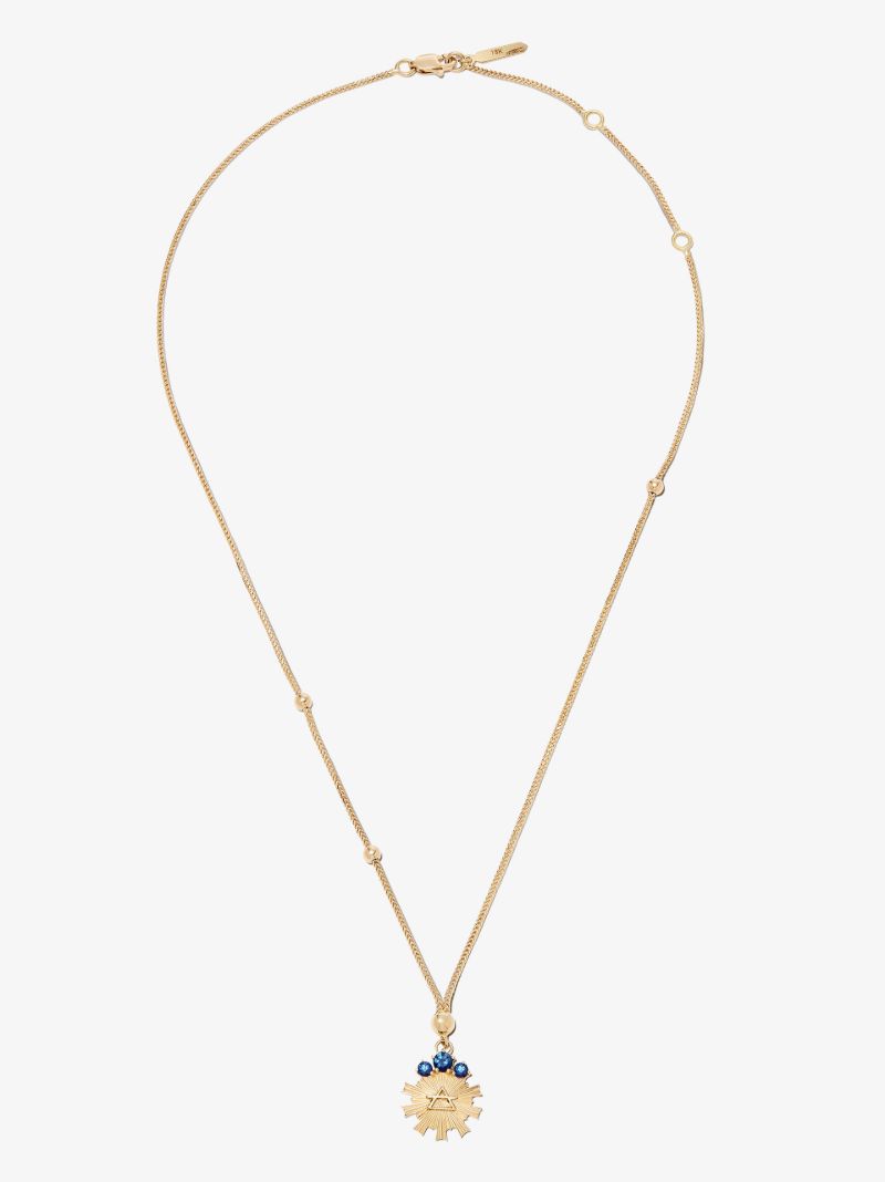 18k Yellow Gold Air Sapphire Necklace