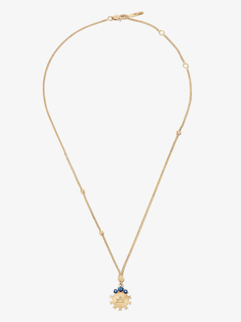 18k Yellow Gold Air Sapphire Necklace