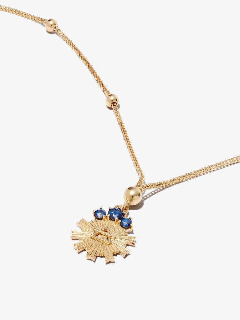 18k Yellow Gold Air Sapphire Necklace