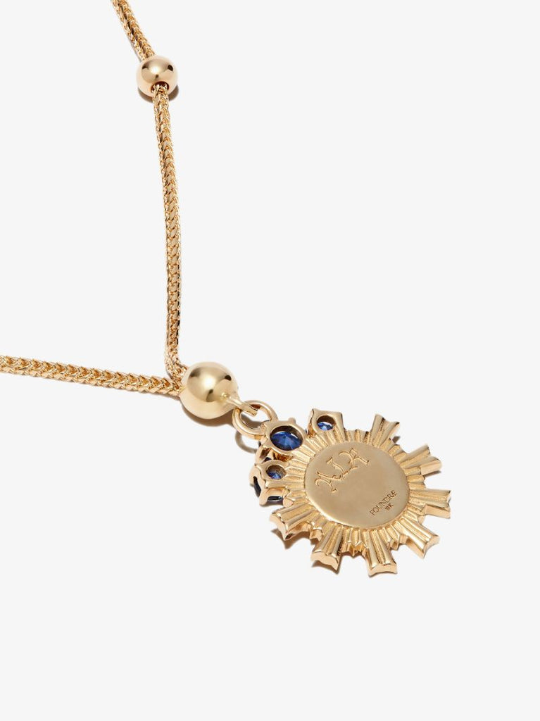 18k Yellow Gold Air Sapphire Necklace