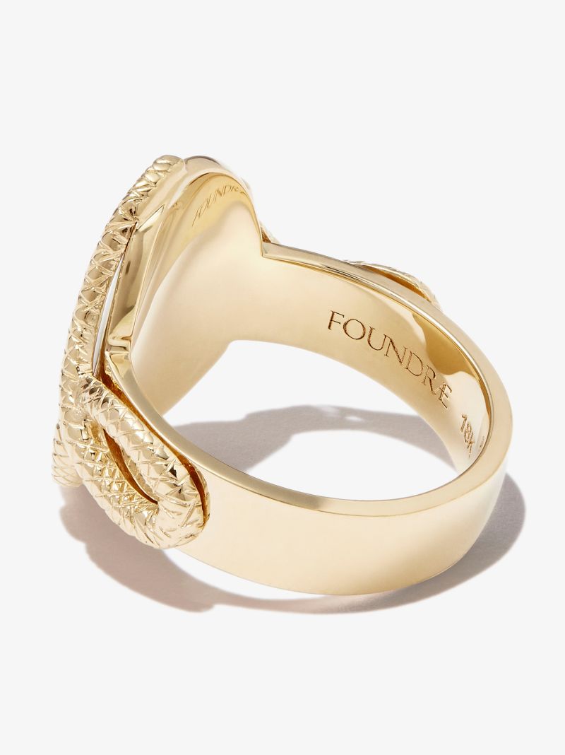 18k Yellow Gold Wholeness Cigar Band Diamond Ring