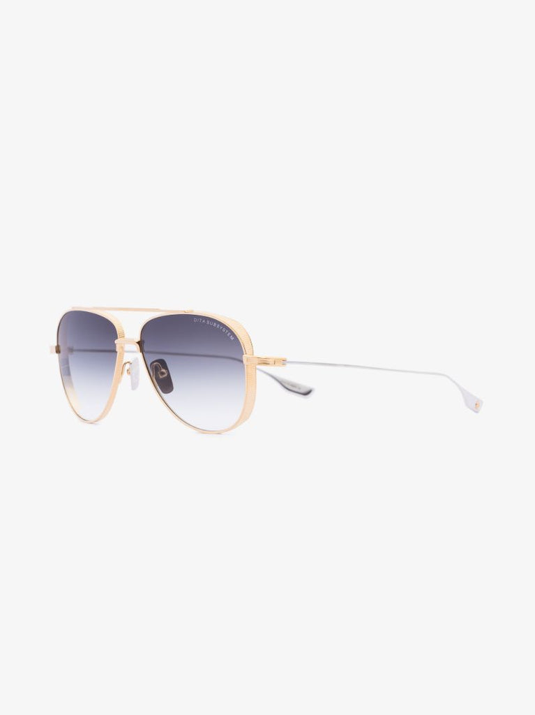 Gold Tone Subsystem Aviator Sunglasses