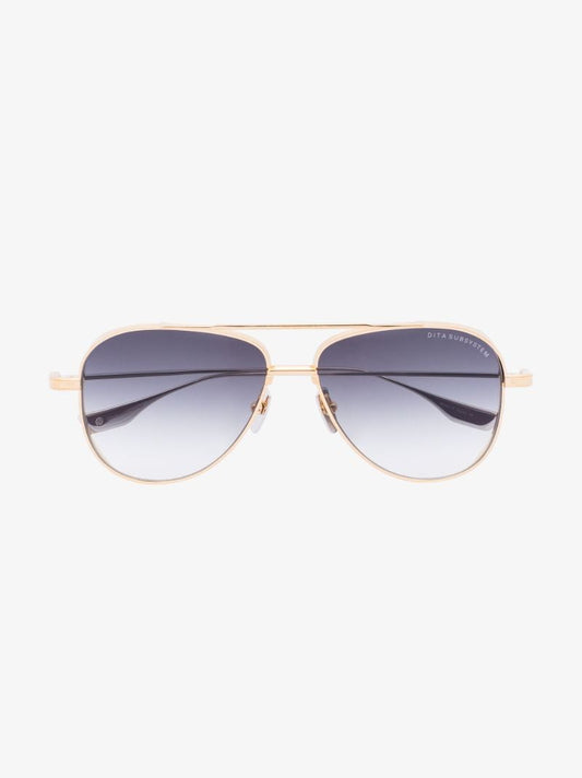 Gold Tone Subsystem Aviator Sunglasses