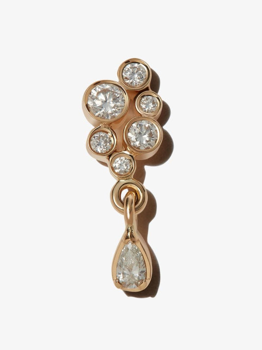 18k Yellow Gold Splash Diamond Earring