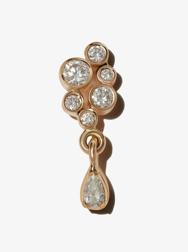 18k Yellow Gold Splash Diamond Earring