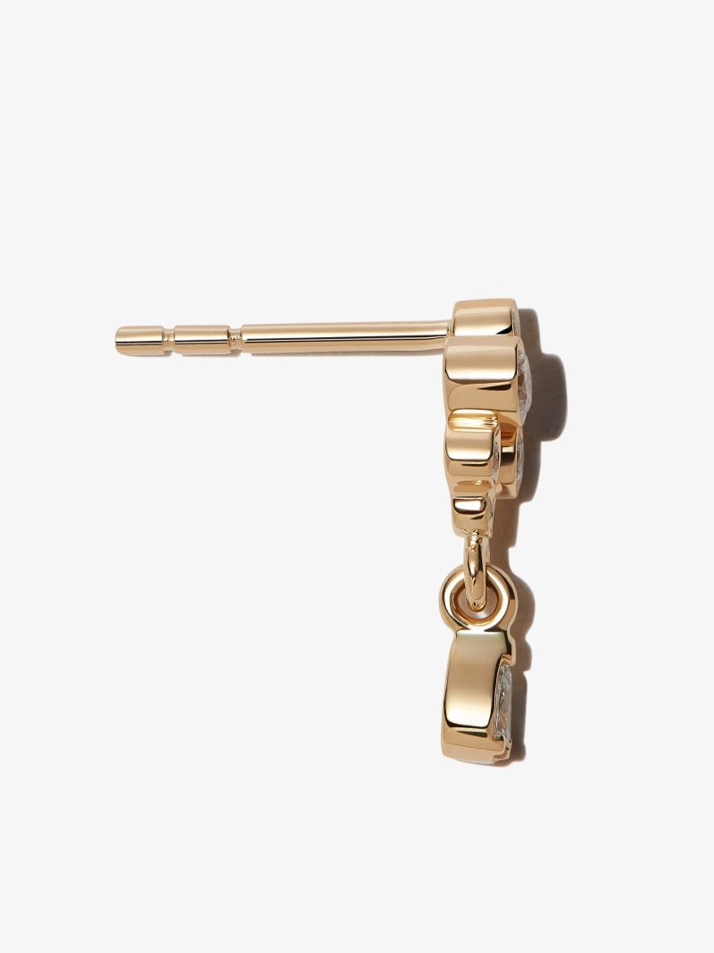 18k Yellow Gold Splash Diamond Earring
