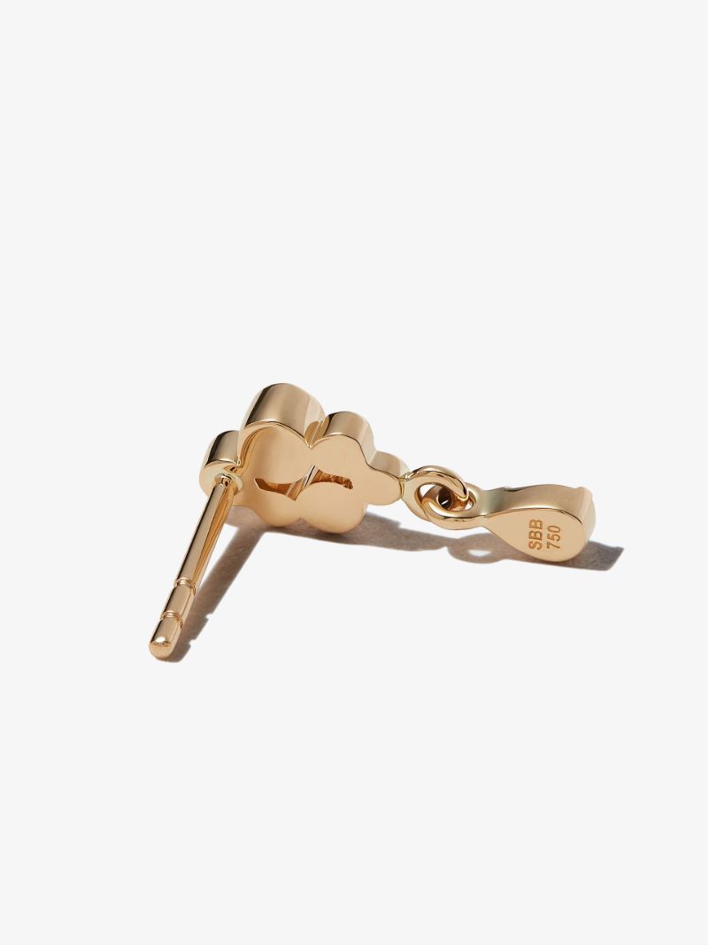18k Yellow Gold Splash Diamond Earring