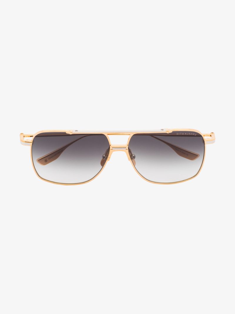 Gold Tone Alkamx Aviator Sunglasses