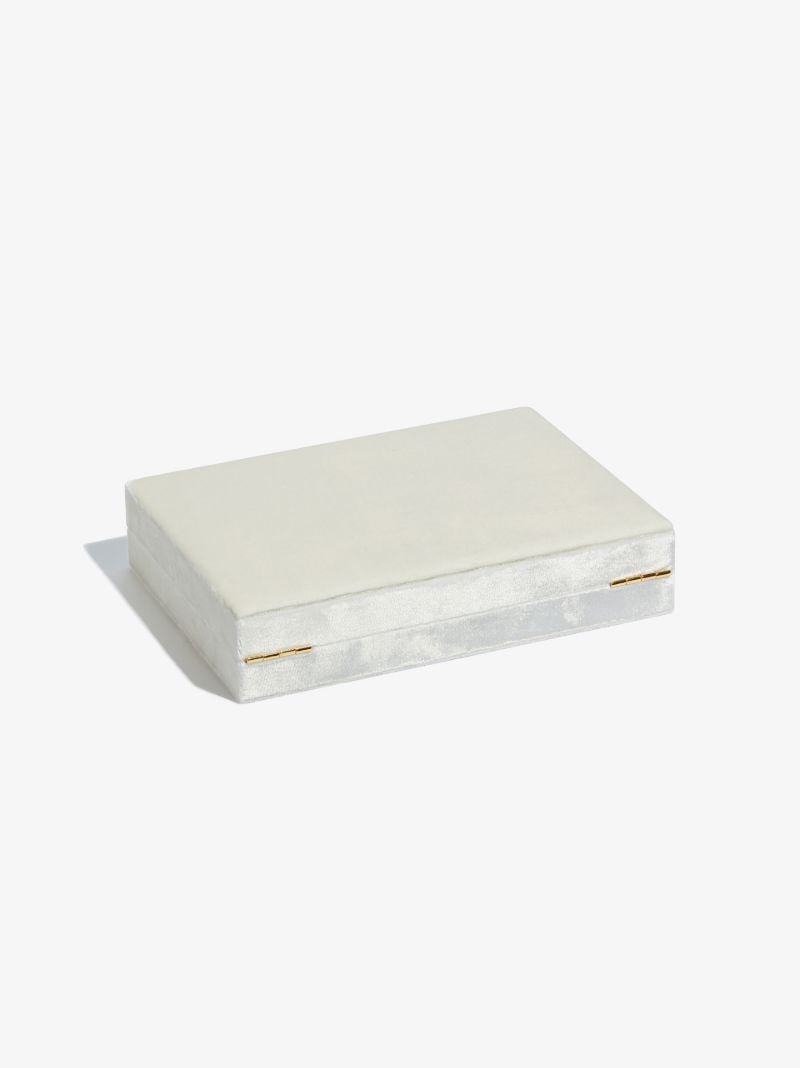 White TrÃ_x0083_Â©sor Deux Velvet Jewellery Box