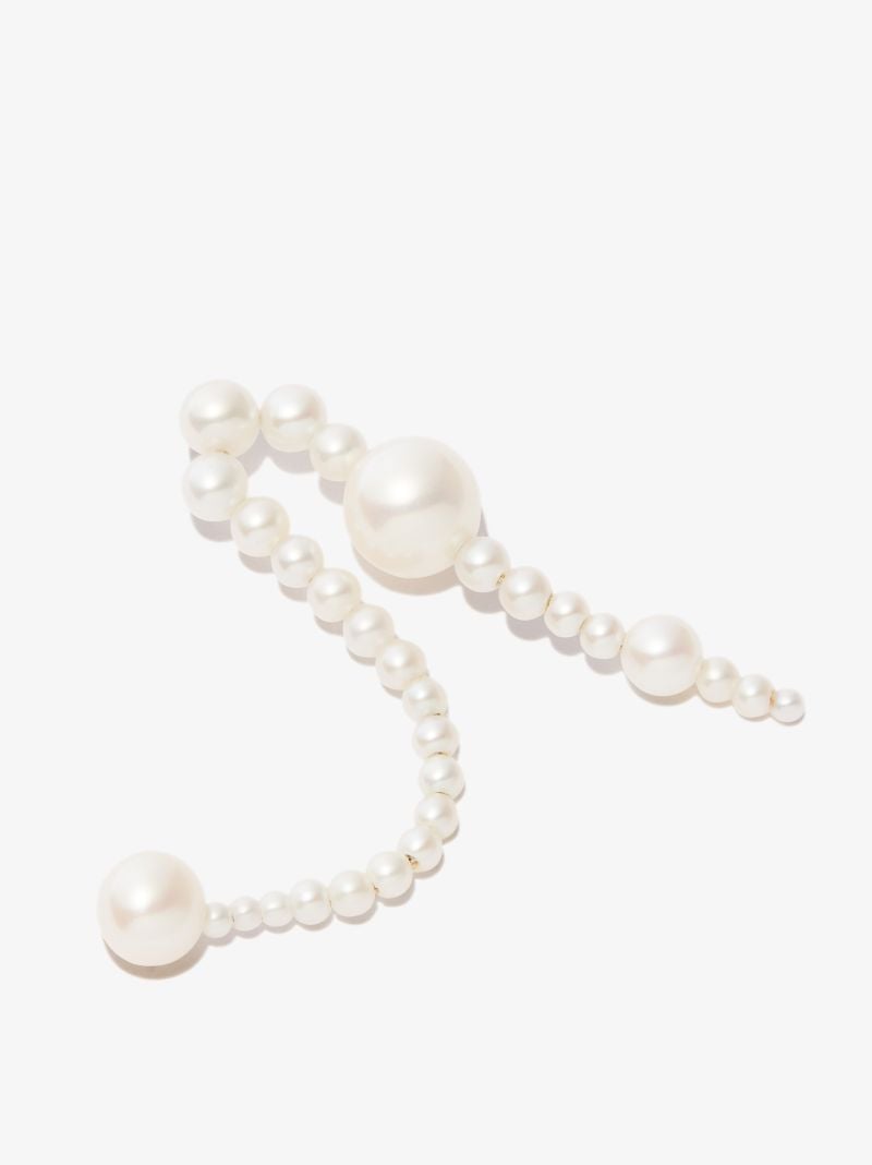 14k Yellow Gold Splash Nuit Pearl Earring