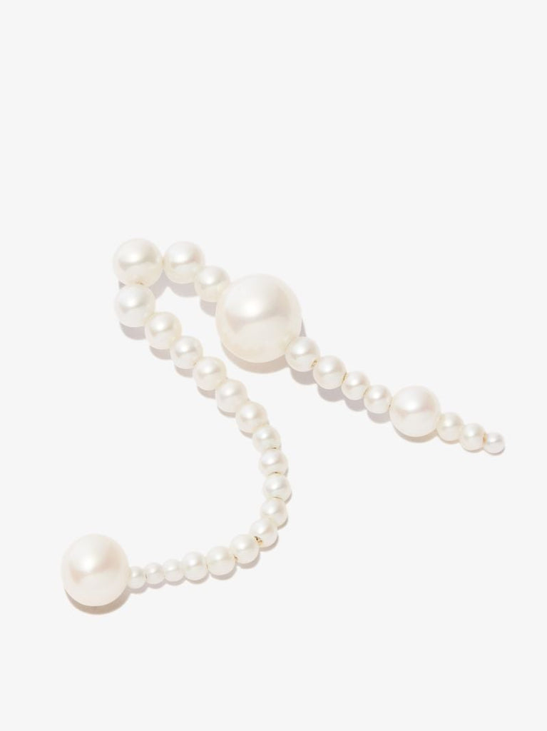 14k Yellow Gold Splash Nuit Pearl Earring